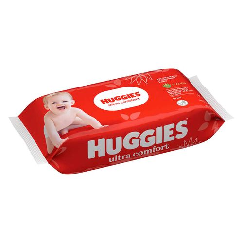 Huggies Ultra Comfort Детские влажные салфетки Алоэ Без спирта  Натуральные волокна 56 шт. , в Узбекистане