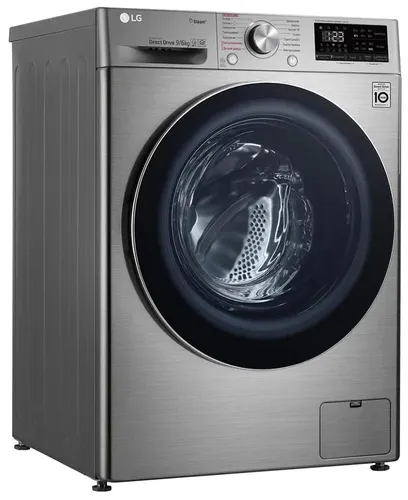 Стиральная машина LG F4V5VG2S 9/6kg EcoHybrid, Темно-Серебристый, купить недорого