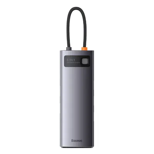 Baseus Metal Gleam Series 8in1 USB Type-C USB Hub (WKWG050113), Kulrang, купить недорого