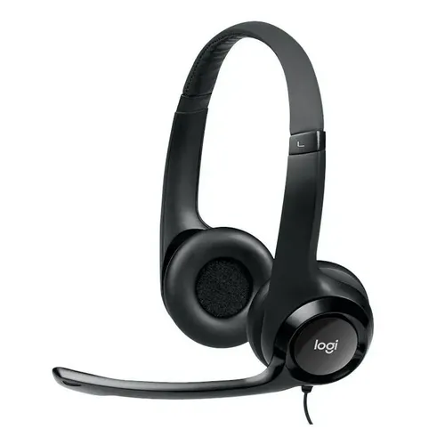 Logitech H390 Stereo Headset kompyuter eshitish vositasi, qora, купить недорого