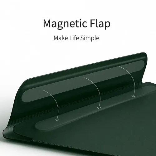 Чехол WIWU Skin New Pro 2 Leather Sleeve 13,3" for MacBook Air 13, Тёмно-зеленый, купить недорого