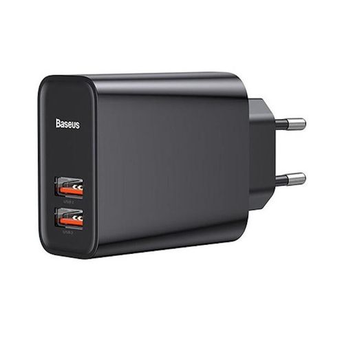 Зарядное устройство Baseus Speed Dual QC3.0 Quick charger USB+USB 30W (CCFS-E01), Черный, купить недорого