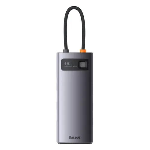 USB-хаб Baseus Metal Gleam Series HUB 6in1 WKWG030113, Серый, в Узбекистане