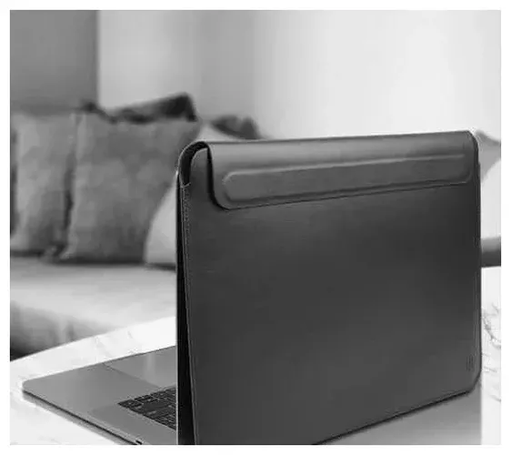 G'ilof WIWU Skin New Pro 2 Leather Sleeve 13,3" for MacBook Air 13, Qora, в Узбекистане