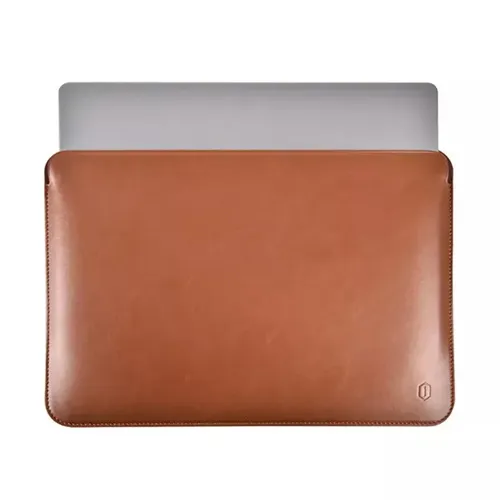 Noutbuk uchun chexol WiWU Skin Pro Platinum Tech Leather Sleeve для Apple MacBook 14.2", jigarrang, купить недорого