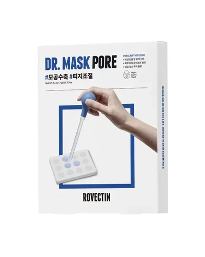 Rovectin Dr. Mask Pore Тканевая маска  Для сужения пор С экстрактом зеленого чая  Очищение и Питание Для всех типов кожи 25 мл