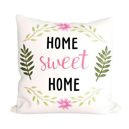 Dekorativ yostiq jild Mato "Home Sweet Home", Oq