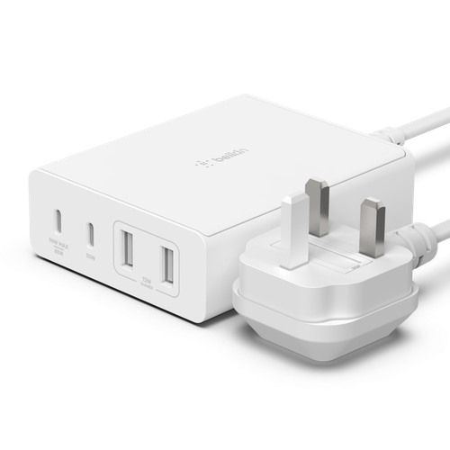 Зарядное устройство Belkin 108W GAN Dual USB-С/USB-A, Белый