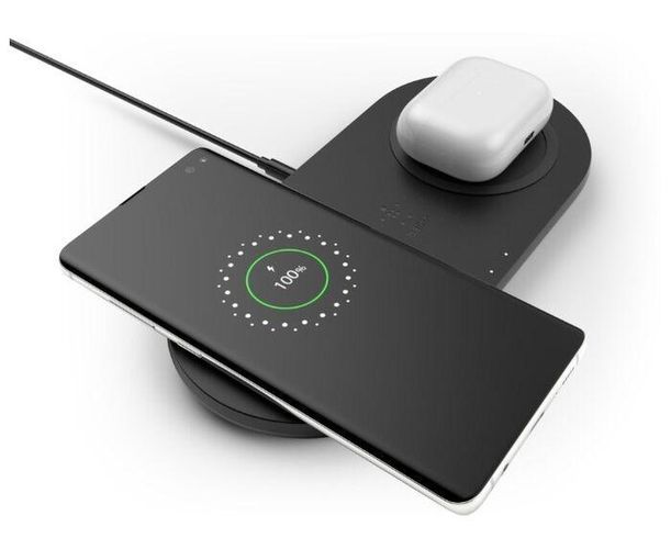 Беспроводное зарядное устройство Belkin Wireless Dual Pads Wireless Charging Qi, 15W, Черный, фото