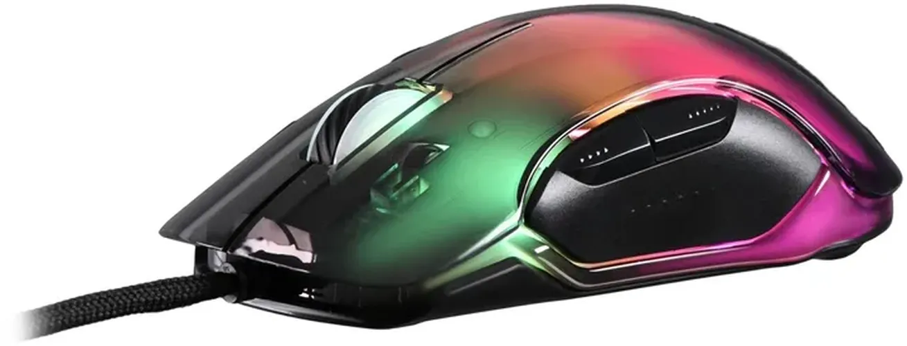 Oʻyin sichqonchasi 2E Gaming MG345 Transparent, RGB USB, Black, 25710000 UZS