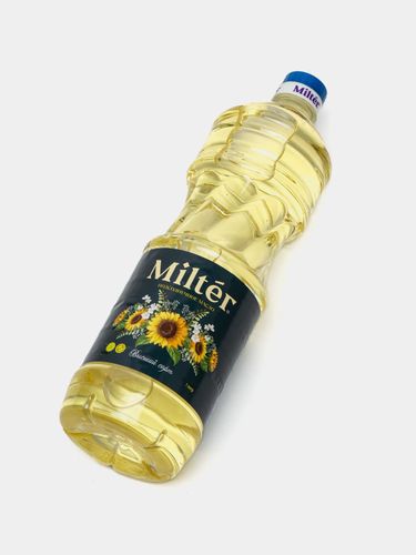 Масло подсолнечное высшего сорта Milter, 1 литр, в Узбекистане