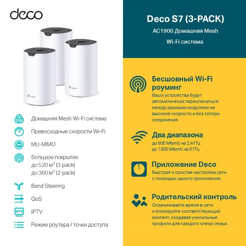 Домашняя Mesh-система TP-Link Deco S7 AC1900, купить недорого