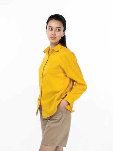 Рубашка полосатая однотонная RBSH01, Желтый, в Узбекистане