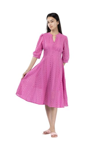Платье плетенное женское DRS16, Розовый