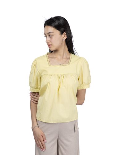 Блузка с квадратным вырезом BLZ08, Желтый, купить недорого