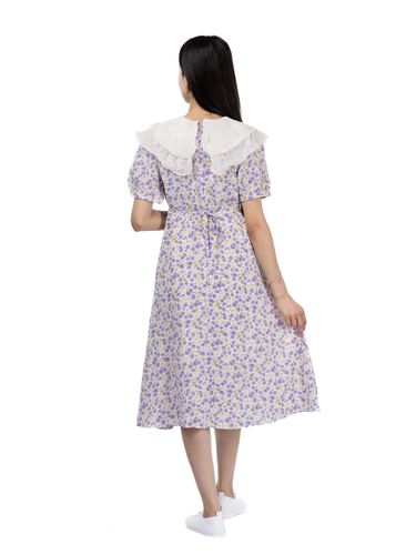 Платье с цветочным принтом DRS30, Фиолетовый, купить недорого