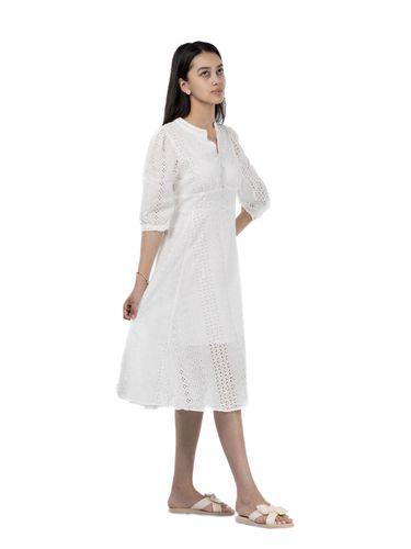Платье плетенное женское DRS19, Белый, купить недорого