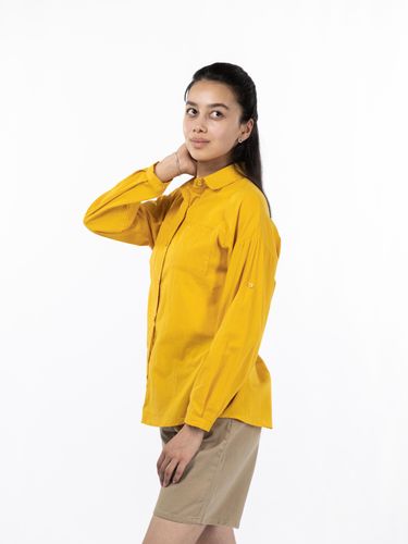 Рубашка полосатая однотонная RBSH01, Желтый, купить недорого