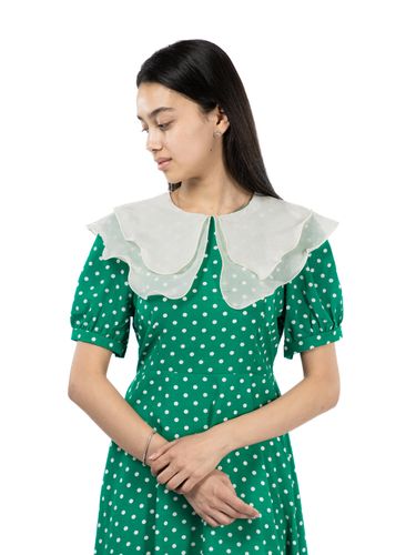 Платье женское в горошек DRS35, Зеленый, фото