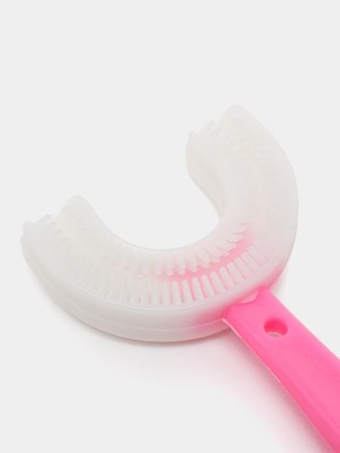 Детская зубная щетка силиконовая от 6 до 12лет, Розовый, купить недорого