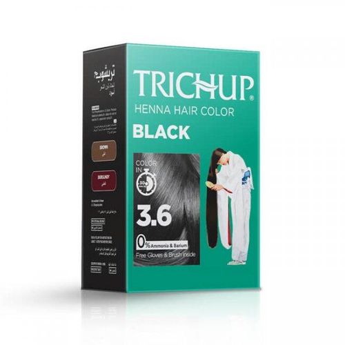 Краска-хна для волос Trichup Henna Hair Color, 3.6-Черный