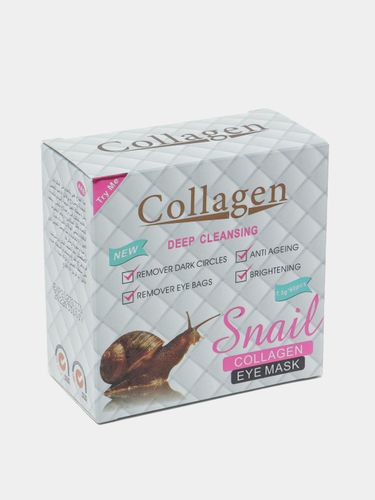 Гидрогелевые патчи для глаз Collagen Snail Eye Mask, 60 шт, в Узбекистане