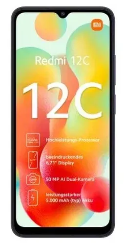 Смартфон Xiaomi Redmi 12C, Черный, 4/128 GB, купить недорого