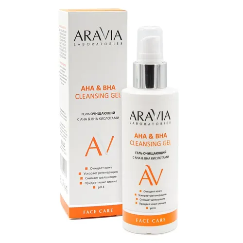 Гель очищающий Aravia Lab с AHA & BHA Cleansing Gel, 150 мл, в Узбекистане