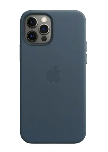 Чехол MagSafe для iPhone 12 Pro MAX кожаный, Синий