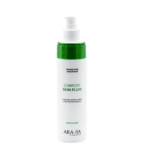 Qora zira yog'i va limon balzam ekstrakti bilan to'siq suyuq krem, Aravia Professional Comfort Skin Fluid, 250 ml, в Узбекистане