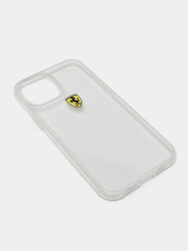 Чехол Ferrari прозрачный стеклянный для iPhone 12/12 Pro/12 Pro Max