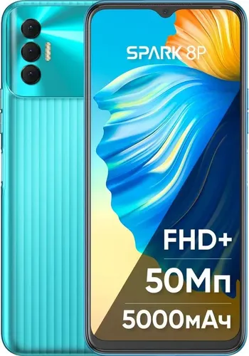 Смартфон Tecno Spark 8P 4/64GB + Беспроводные наушники Pro 5, Белый, в Узбекистане