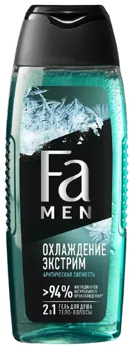 Dush uchun gel va shampun Fa Men Cooling ekstremal, 250 ml