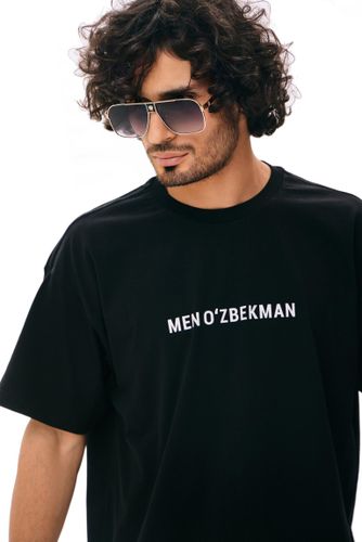 Mужская футболка с принтом "Я узбек", купить недорого