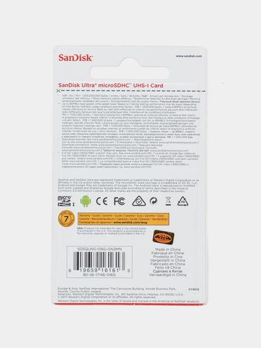 Карта памяти Sandisk Ultra Micro SD, 16GB, купить недорого