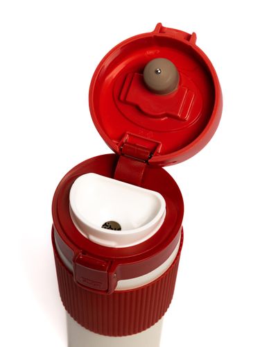 Термокружка для чая и кофе TM074, 350 мл, Красный, фото