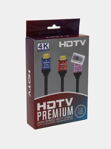 Кабель HDMI 2,1/8k 60 4K при 120 Гц 2k при 144 Гц HDTV Premium 1.5 м/3 м, Черный, купить недорого