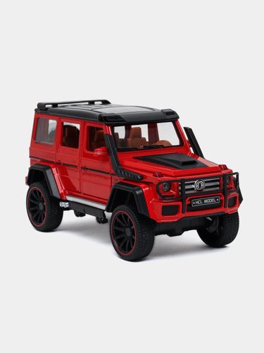 Игрушечная машина Mercedes G400D Model Die Cast Metal Car Scale 1:22 HCL-908, Алый, в Узбекистане