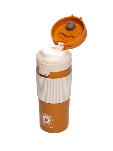 Термокружка для чая и кофе TM075, 350 мл, Оранжевый, в Узбекистане