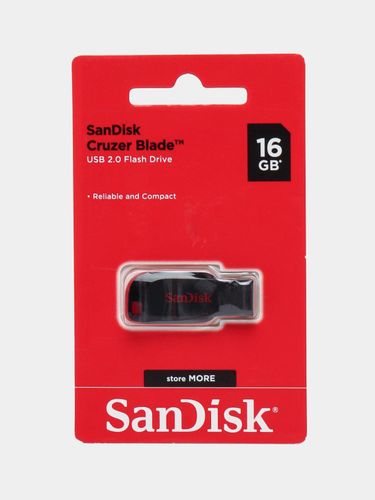 Xotira kartasi Sandisk Cruzer Blade 16 GB, qora