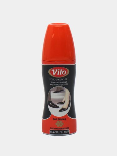 Водоотталкивающая жидкая краска Vilo для обуви, 80 мл черный