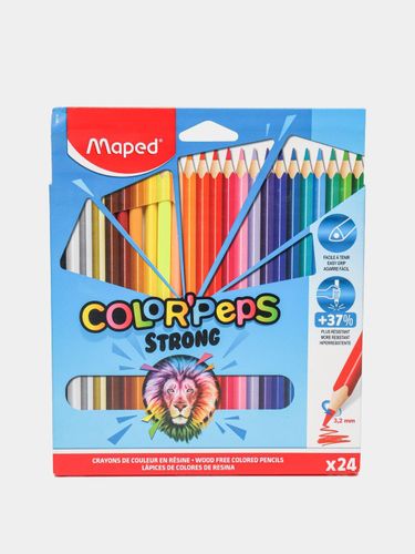 Карандаши повышенной прочности, Maped "Color Peps Strong", 24 цвета