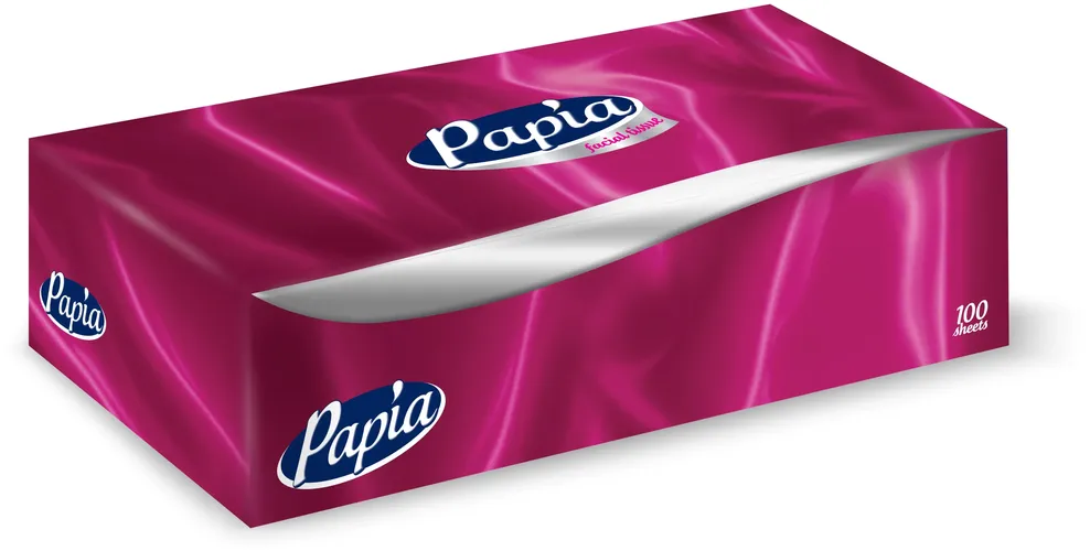 Бумажные салфетки для лица Papia facial tissue, 100 шт