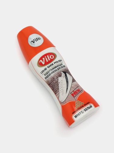 Водоотталкивающая жидкая краска Vilo для обуви, 80 мл белый, фото