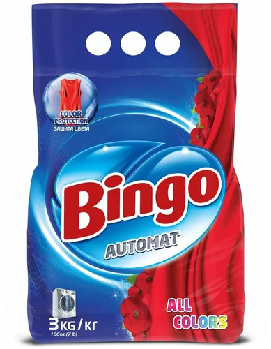 Avtomatik kir yuvish kukuni Bingo Eco all colors, 3 kg