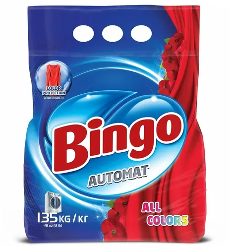 Avtomatik kir yuvish kukuni Bingo Eco all colors, 1,35 kg