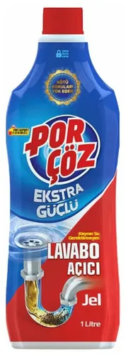 Quvurlar va rakovinalarni tozalash uchun gel PORÇÖZ, 1000 ml