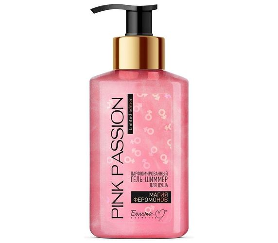 Dush uchun gel-shammer Belita "Pink Passion" feromon sehrli, 300 ml