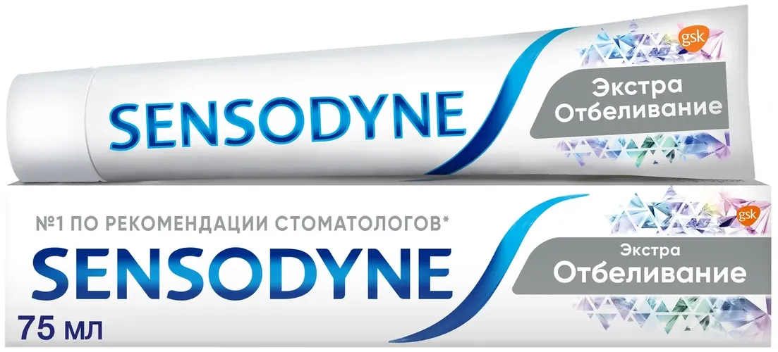 Зубная паста Sensodyne Экстра Отбеливание, 75 мл