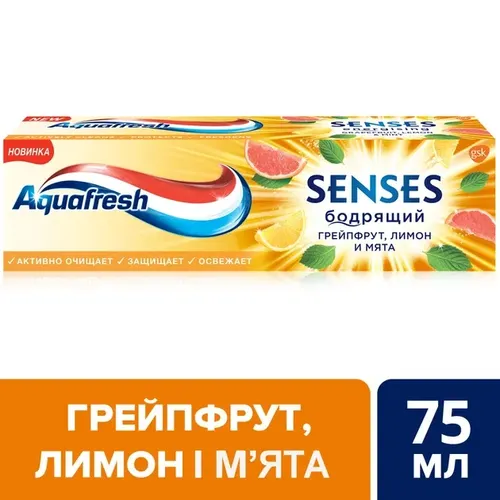 Tish pastasi Aquafresh Greypfrut Energy, 75 ml, в Узбекистане